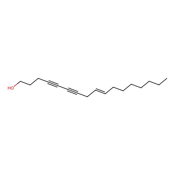 2D Structure of Heptadec-9-en-4,6-diyn-1-ol