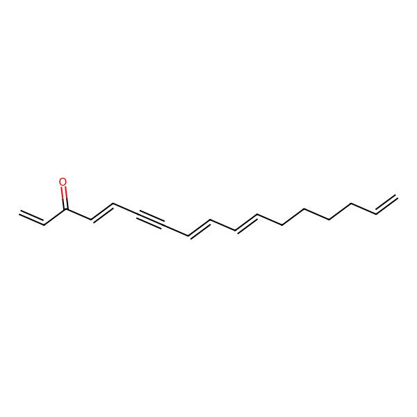 2D Structure of Heptadeca-1,4,8,10,16-pentaen-6-yn-3-one