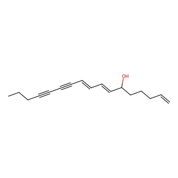 2D Structure of Heptadeca-1,7,9-trien-11,13-diyn-6-ol 2D Structure of Heptadeca-1,7,9-trien-11,13-diyn-6-ol