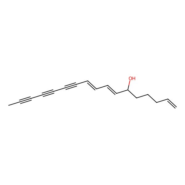 2D Structure of Heptadeca-1,7,9-trien-11,13,15-triyn-6-ol