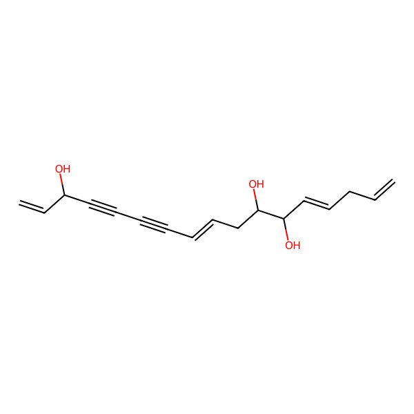 2D Structure of Heptadeca-1,8,13,16-tetraen-4,6-diyne-3,11,12-triol