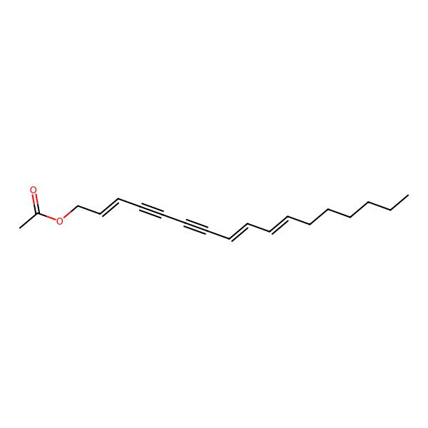 2D Structure of Heptadeca-2,8,10-trien-4,6-diynyl acetate