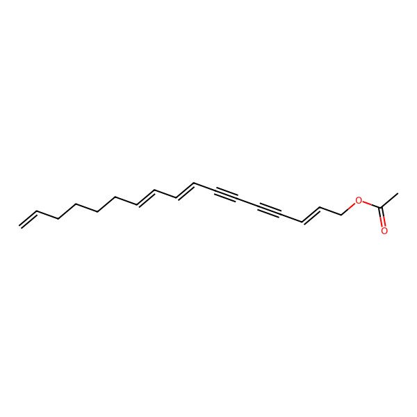2D Structure of Heptadeca-2,8,10,16-tetraen-4,6-diynyl acetate