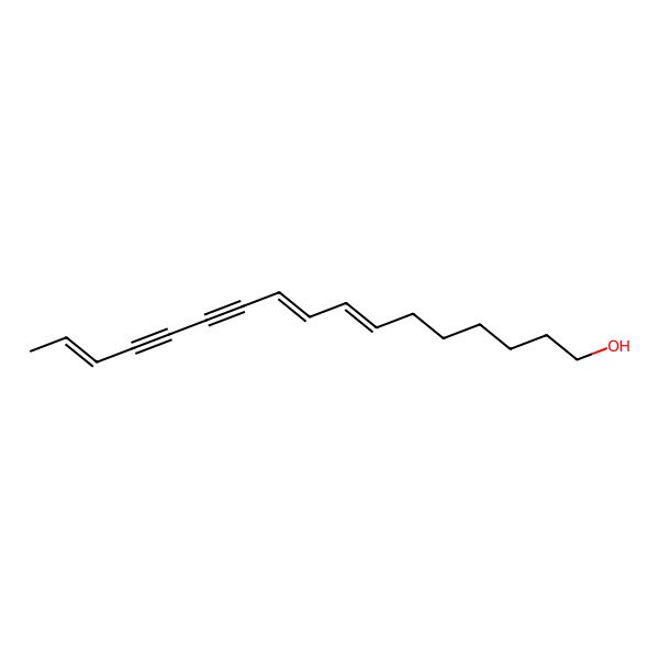 2D Structure of Heptadeca-7,9,15-trien-11,13-diyn-1-ol