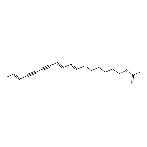 2D Structure of Heptadeca-7,9,15-trien-11,13-diynyl acetate