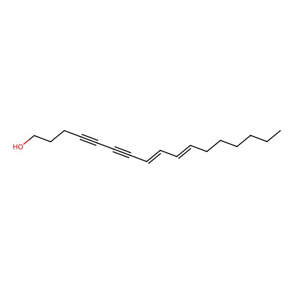 2D Structure of Heptadeca-8,10-dien-4,6-diyn-1-ol 2D Structure of Heptadeca-8,10-dien-4,6-diyn-1-ol