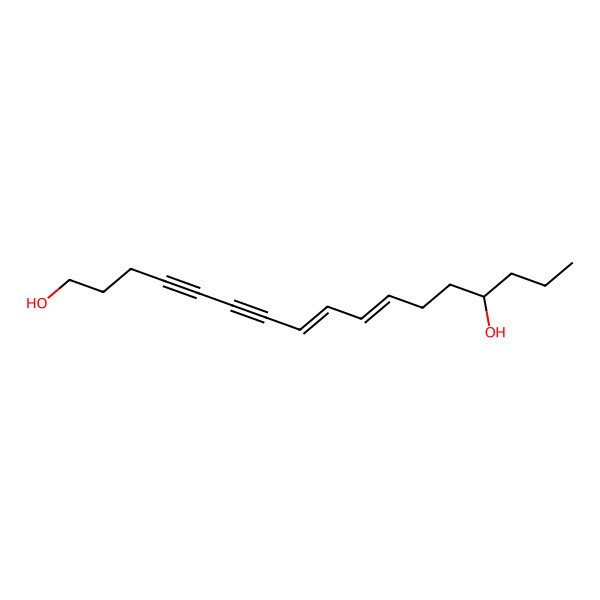 2D Structure of Heptadeca-8,10-dien-4,6-diyne-1,14-diol 2D Structure of Heptadeca-8,10-dien-4,6-diyne-1,14-diol