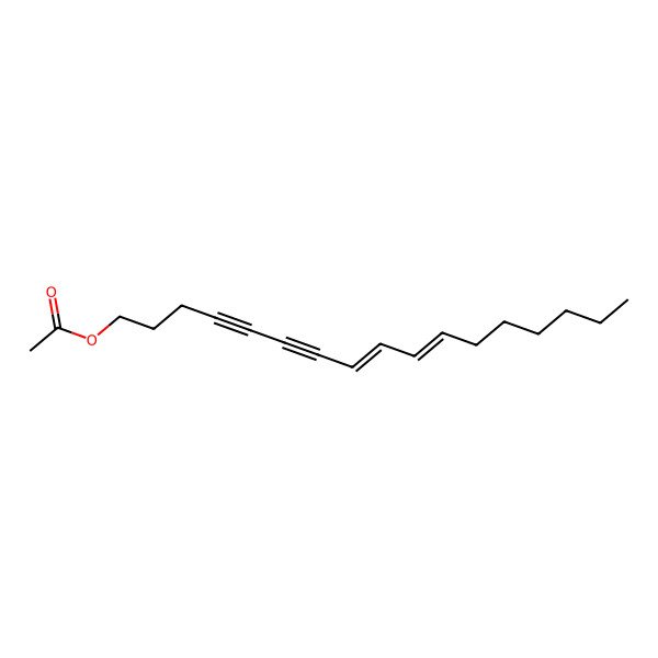 2D Structure of Heptadeca-8,10-dien-4,6-diynyl acetate