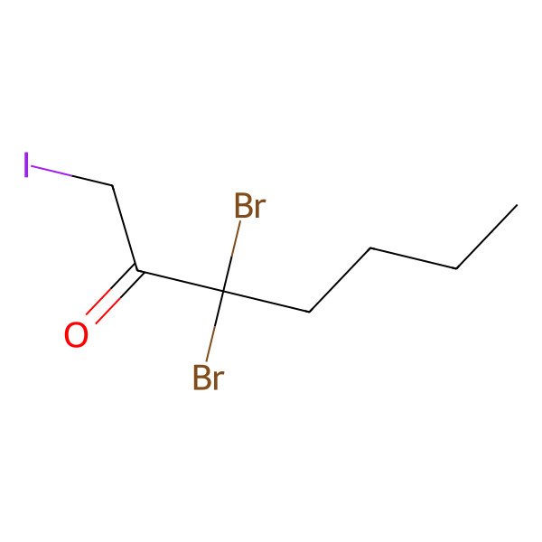 2D Structure of Heptan-2-one, 3,3-dibromo-1-iodo-