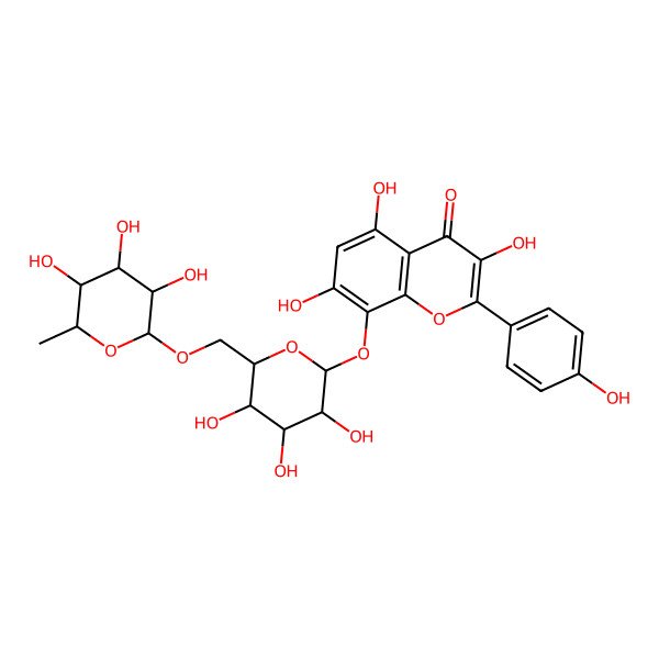 2D Structure of Herbacetin 8-rutinoside
