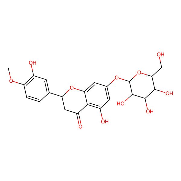 2D Structure of Hesperetin 7-glucoside