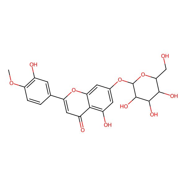 2D Structure of Hesperetin7-O-glucoside