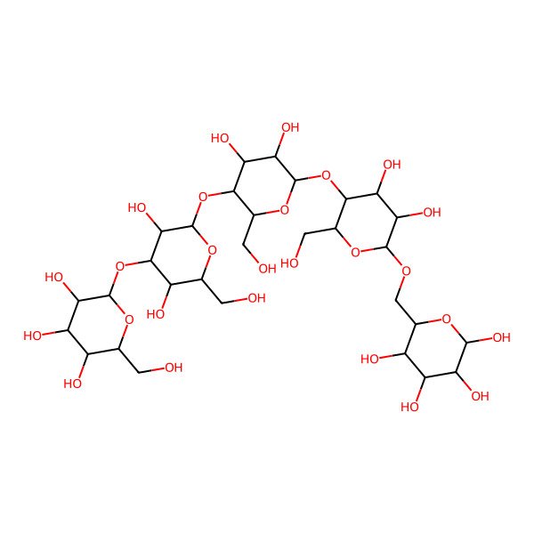 2D Structure of Hex(?1-3)Hex(?1-4)Hex(?1-4)Hex(?1-6)Hex