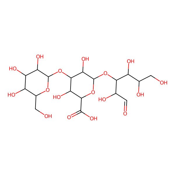 2D Structure of Hex(?1-3)HexA(?1-3)aldehydo-Hex