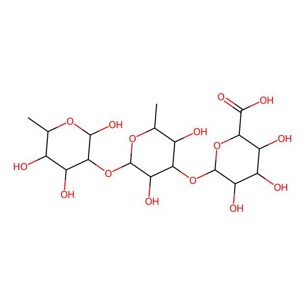 2D Structure of HexA(?1-3)6-deoxy-Hex(?1-2)6-deoxy-Hex
