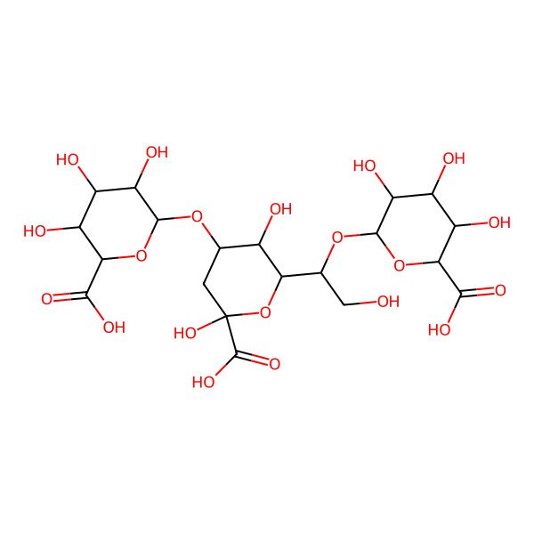 2D Structure of HexA(?1-4)[HexA(?1-7)]3-deoxy-Oct2ulo-onic