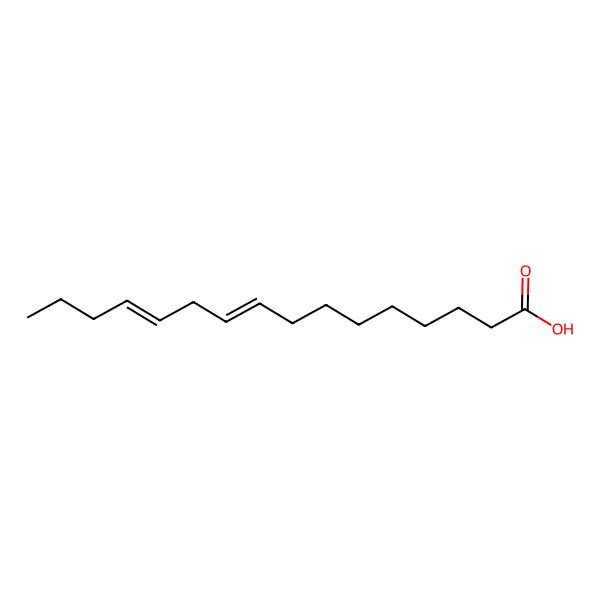 2D Structure of Hexadec-9,12-dienoic acid
