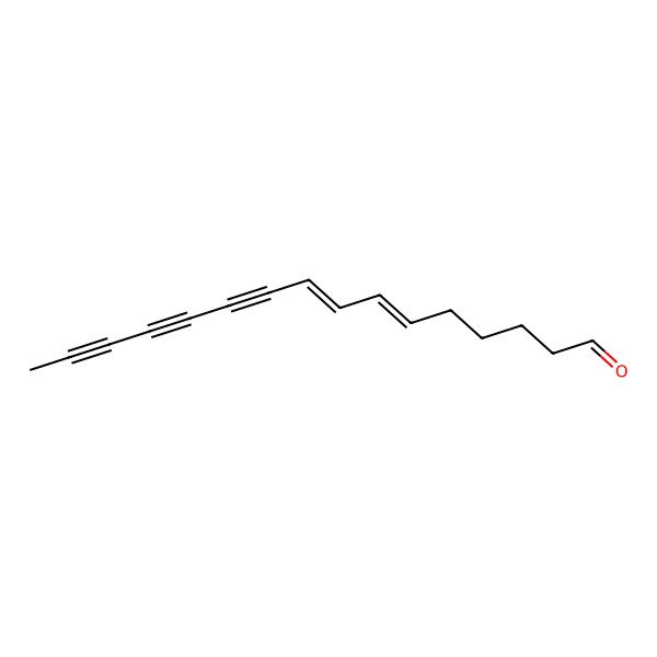 2D Structure of Hexadeca-6,8-dien-10,12,14-triynal