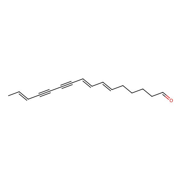 2D Structure of Hexadeca-6,8,14-trien-10,12-diynal