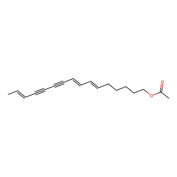 2D Structure of Hexadeca-6,8,14-trien-10,12-diynyl acetate