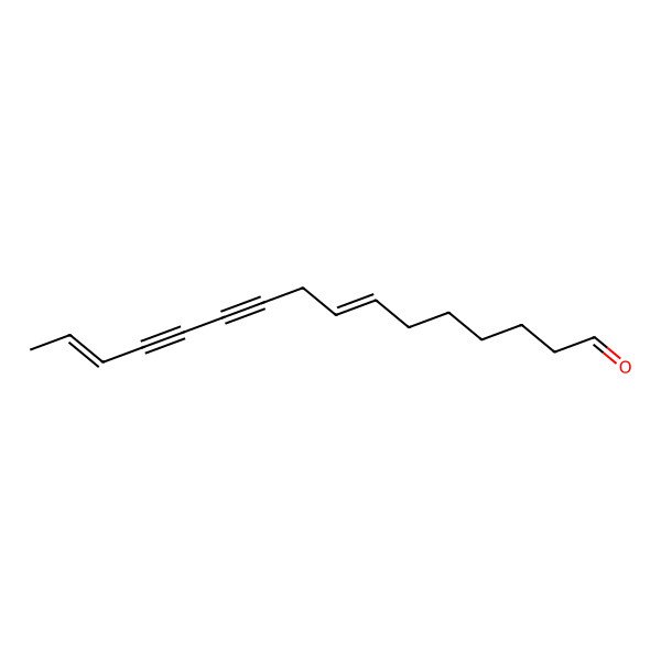 2D Structure of Hexadeca-7,14-dien-10,12-diynal