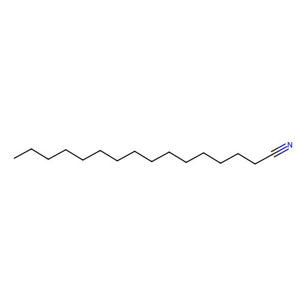 2D Structure of Hexadecanenitrile