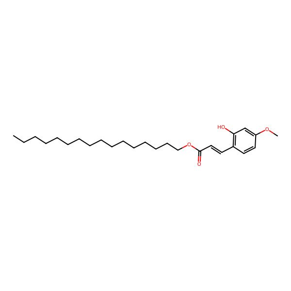 2D Structure of Hexadecyl 3-(2-hydroxy-4-methoxyphenyl)prop-2-enoate 2D Structure of Hexadecyl 3-(2-hydroxy-4-methoxyphenyl)prop-2-enoate