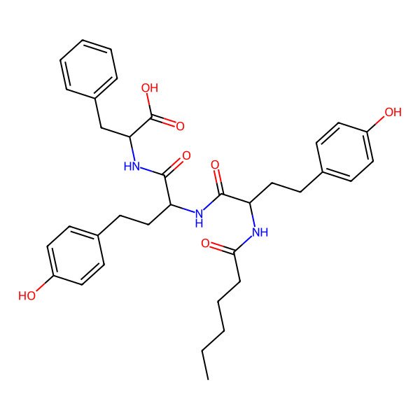 2D Structure of hexanoyl-DL-hTyr-DL-hTyr-DL-Phe-OH