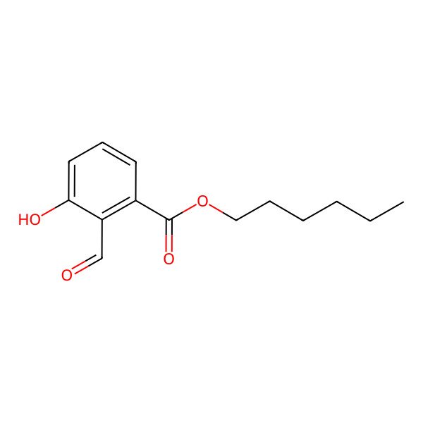 2D Structure of Hexyl 2-formyl-3-hydroxybenzoate
