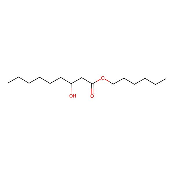 2D Structure of hexyl (3R)-3-hydroxynonanoate