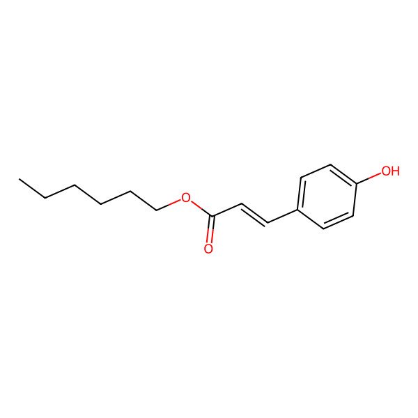 2D Structure of hexyl (E)-3-(4-hydroxyphenyl)prop-2-enoate