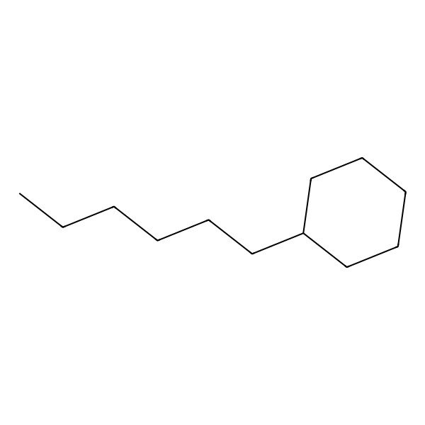 2D Structure of Hexylcyclohexane