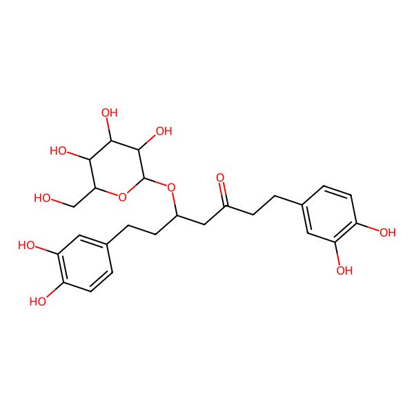 2D Structure of Hirsutanonol 5-O-glucoside