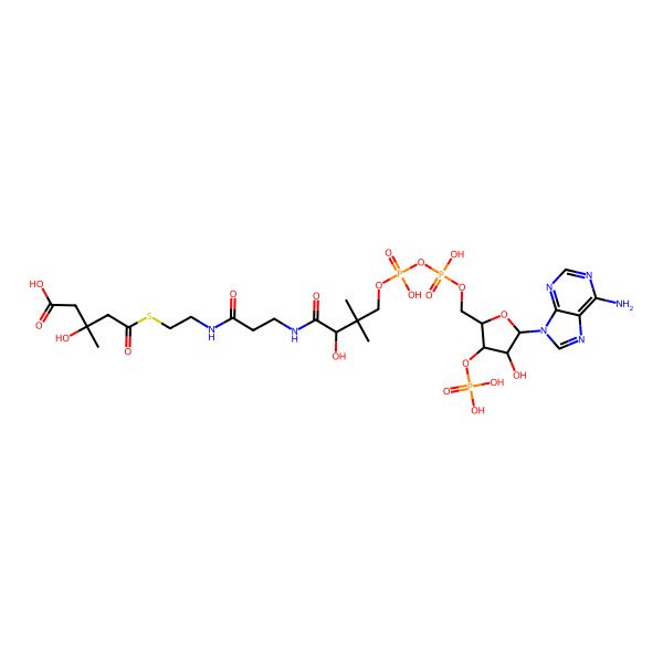 2D Structure of HMG-CoA