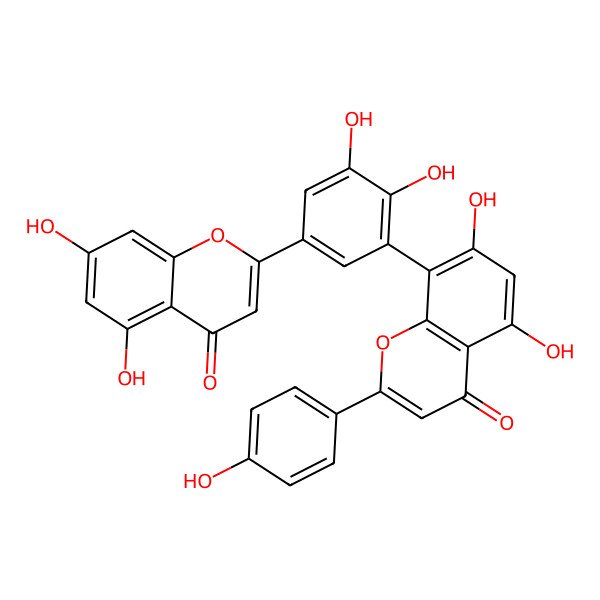 2D Structure of Hydroxyamentoflavone