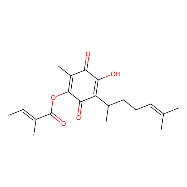 2D Structure of Hydroxyperezone monoangelate