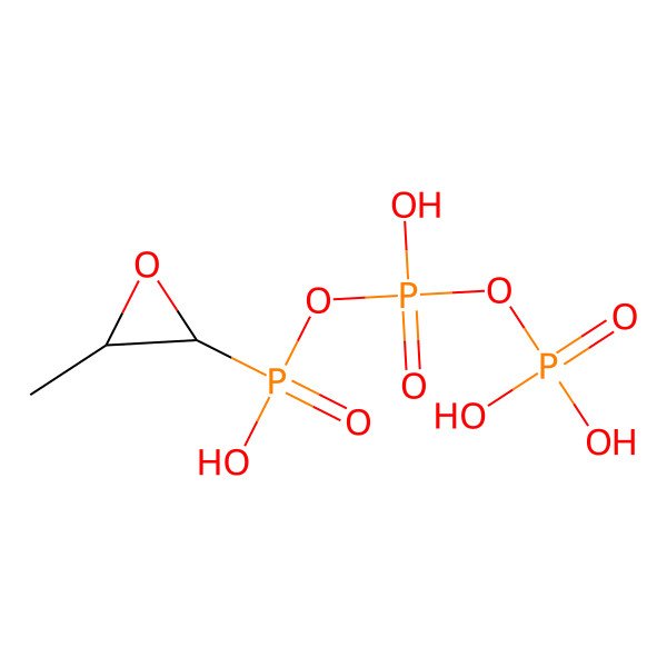2D Structure of [hydroxy(phosphonooxy)phosphoryl]oxy-[(2S,3S)-3-methyloxiran-2-yl]phosphinic acid