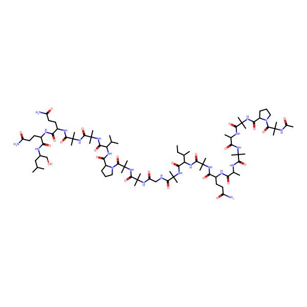 2D Structure of Ac-Aib-Pro-Aib-Ala-Aib-Ala-Gln-Aib-Ile-Aib-Gly-Aib-Aib-Pro-Val-Aib-Aib-Gln-Gln-Leu-ol