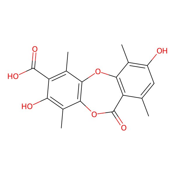 2D Structure of Hypoprotocetraric acid