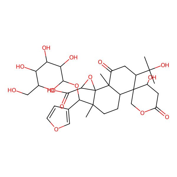 2D Structure of Ichangic acid 17-beta-D-glucopyranoside