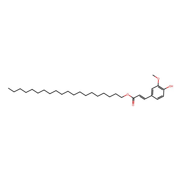 2D Structure of icosyl (Z)-3-(4-hydroxy-3-methoxyphenyl)prop-2-enoate