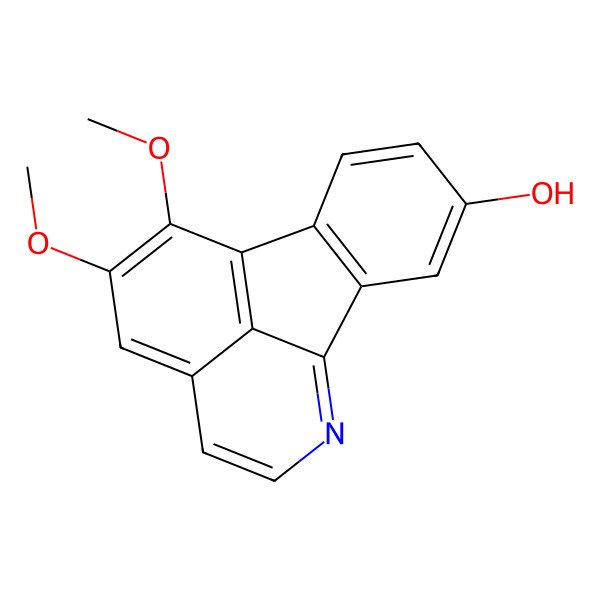 2D Structure of Indeno(1,2,3-ij)isoquinolin-9-ol, 5,6-dimethoxy- 2D Structure of Indeno(1,2,3-ij)isoquinolin-9-ol, 5,6-dimethoxy-