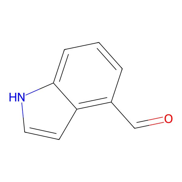 2D Structure of Indole-4-carboxaldehyde