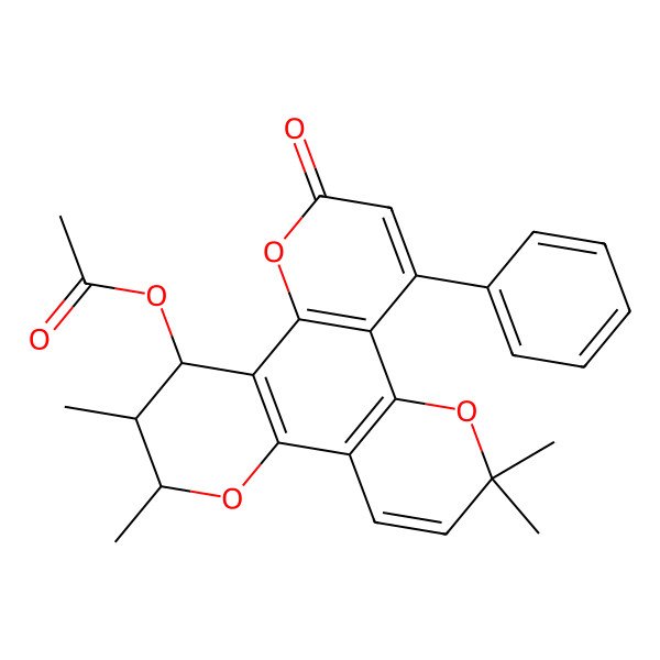 2D Structure of Inophyllum P acetate