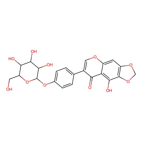 2D Structure of Irilone 4'-O-beta-D-glucopyranoside