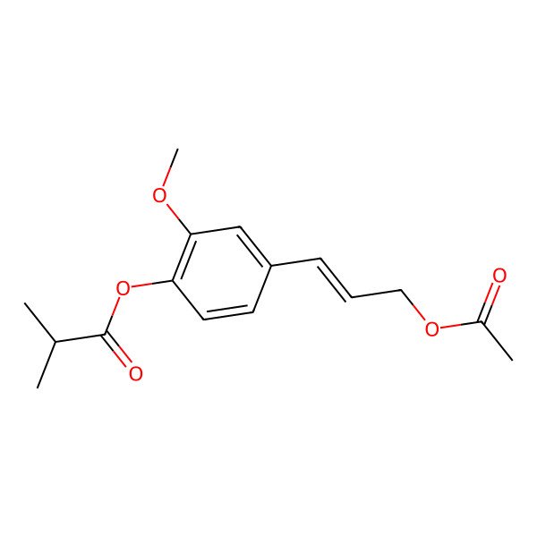 2D Structure of [4-[(Z)-3-acetyloxyprop-1-enyl]-2-methoxyphenyl] 2-methylpropanoate