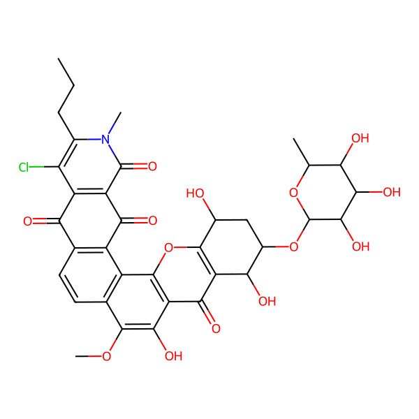 2D Structure of Isokibdelone A alpha-rhamnoside