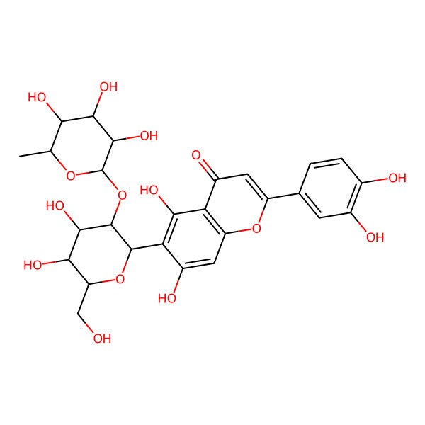 2D Structure of Isoorientin 2''-O-rhamnoside