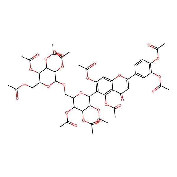 2D Structure of Isoorientin 6'-O-Glucoside Peracetate