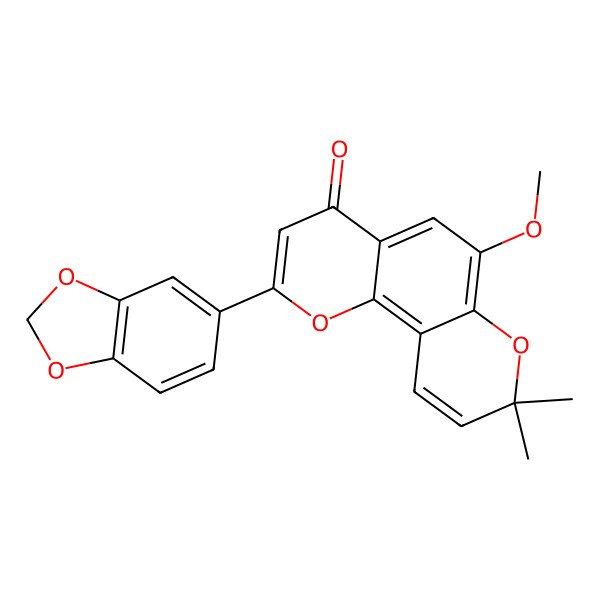 2D Structure of Isopongachromene 2D Structure of Isopongachromene